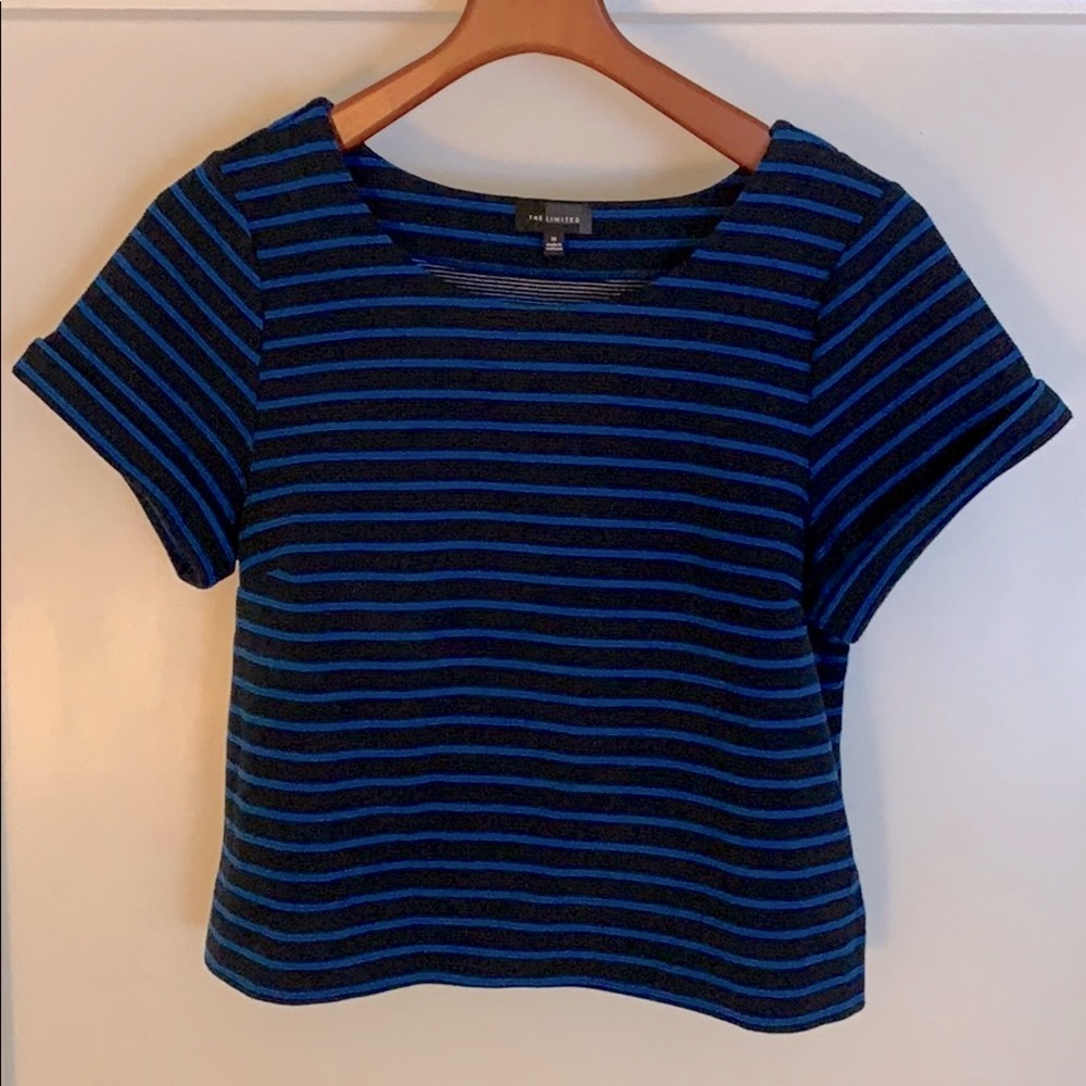 The Limited black/blue striped tee